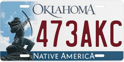 OK license plate 473AKC