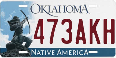 OK license plate 473AKH