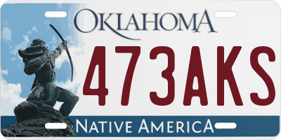 OK license plate 473AKS