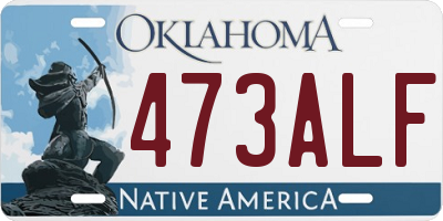 OK license plate 473ALF