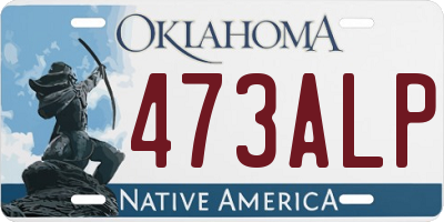 OK license plate 473ALP