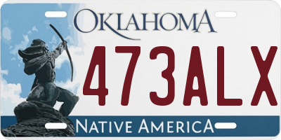 OK license plate 473ALX