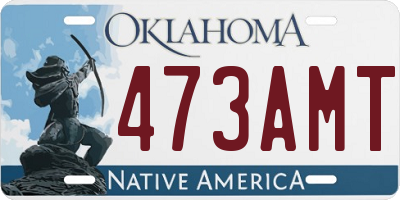 OK license plate 473AMT