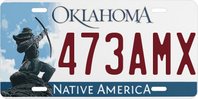 OK license plate 473AMX