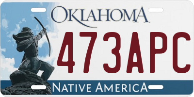 OK license plate 473APC