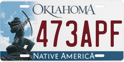 OK license plate 473APF