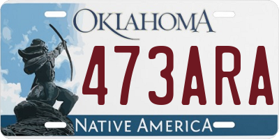 OK license plate 473ARA