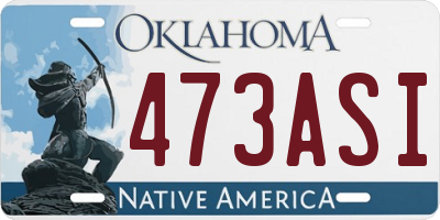 OK license plate 473ASI