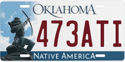 OK license plate 473ATI