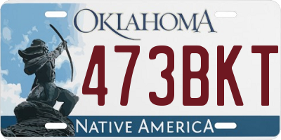OK license plate 473BKT