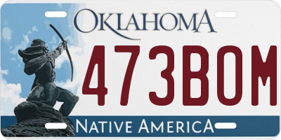 OK license plate 473BOM