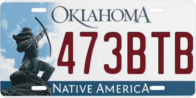 OK license plate 473BTB