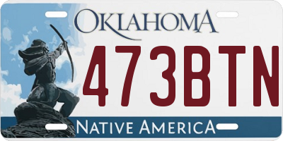 OK license plate 473BTN