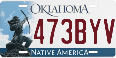 OK license plate 473BYV