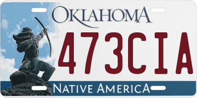 OK license plate 473CIA