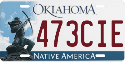OK license plate 473CIE