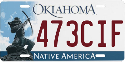 OK license plate 473CIF