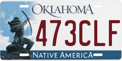 OK license plate 473CLF