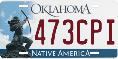 OK license plate 473CPI