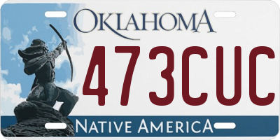 OK license plate 473CUC