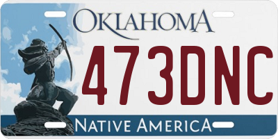 OK license plate 473DNC