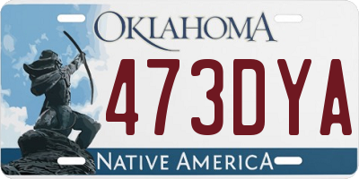 OK license plate 473DYA
