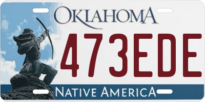 OK license plate 473EDE
