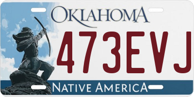 OK license plate 473EVJ