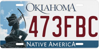OK license plate 473FBC