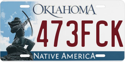 OK license plate 473FCK