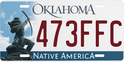 OK license plate 473FFC