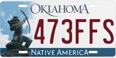 OK license plate 473FFS