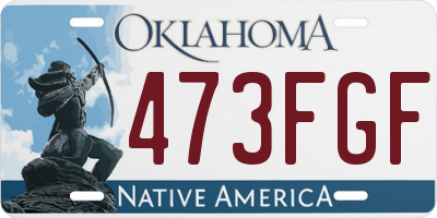 OK license plate 473FGF