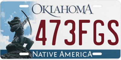OK license plate 473FGS