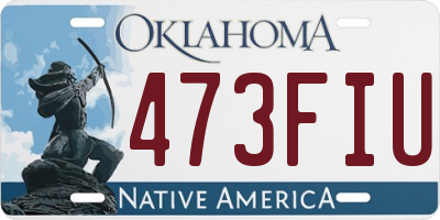 OK license plate 473FIU