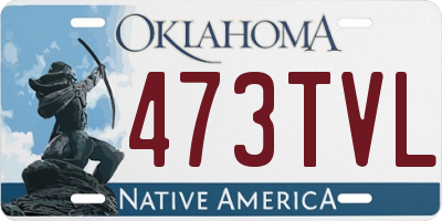 OK license plate 473TVL