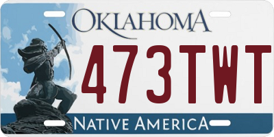 OK license plate 473TWT