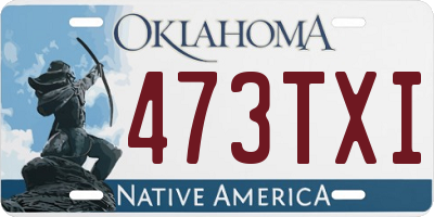 OK license plate 473TXI