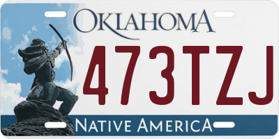 OK license plate 473TZJ