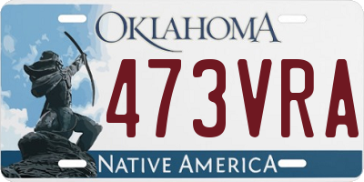 OK license plate 473VRA