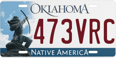 OK license plate 473VRC