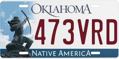 OK license plate 473VRD