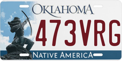 OK license plate 473VRG