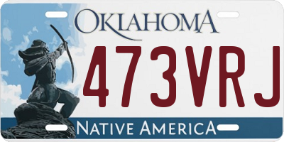OK license plate 473VRJ
