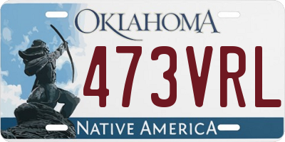 OK license plate 473VRL