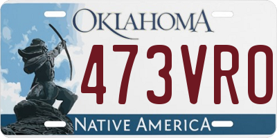 OK license plate 473VRO