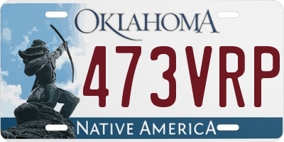 OK license plate 473VRP