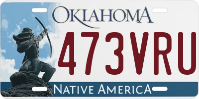 OK license plate 473VRU
