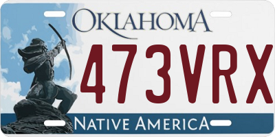 OK license plate 473VRX