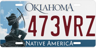 OK license plate 473VRZ